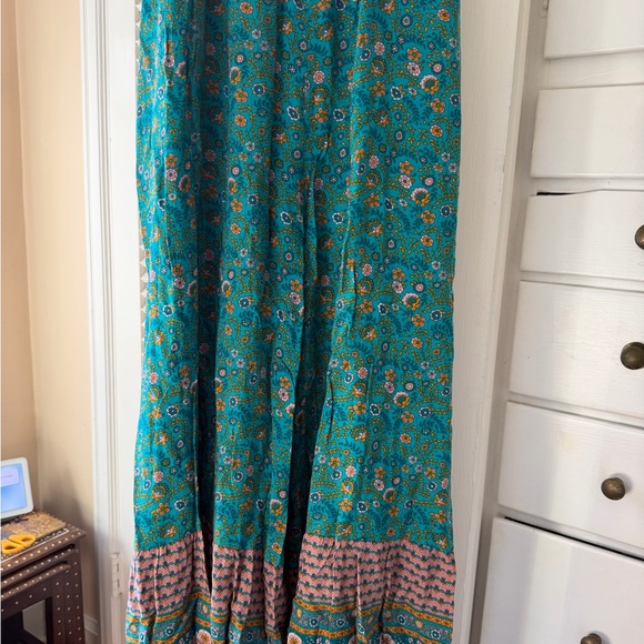 Natural Life Teal Floral jumpsuit - Picture 4 of 5